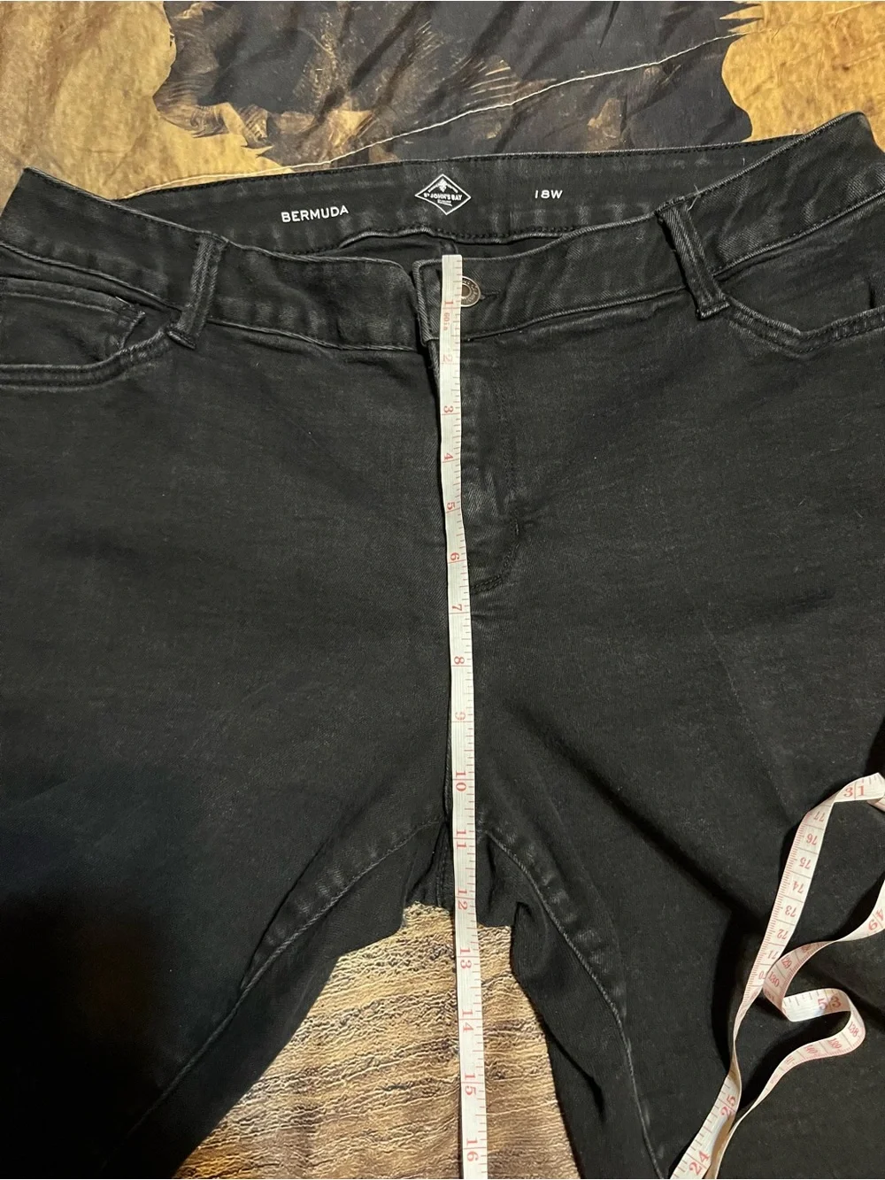 Black Bermuda Denim Shorts